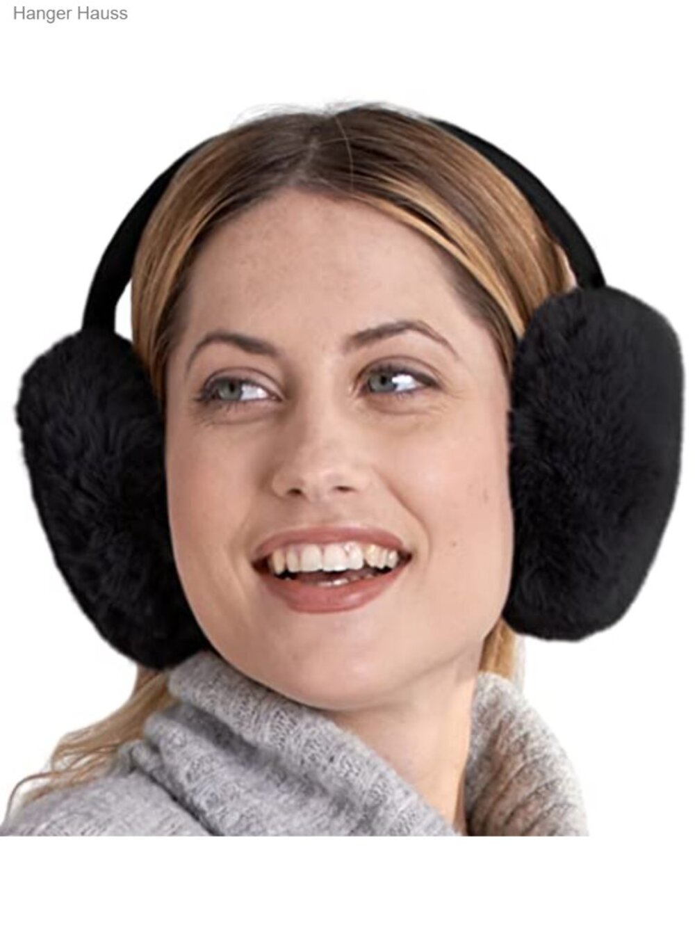 Fluffy Faux Fur Folding Ear Muffs Oversized Winter Ear Warmers Women